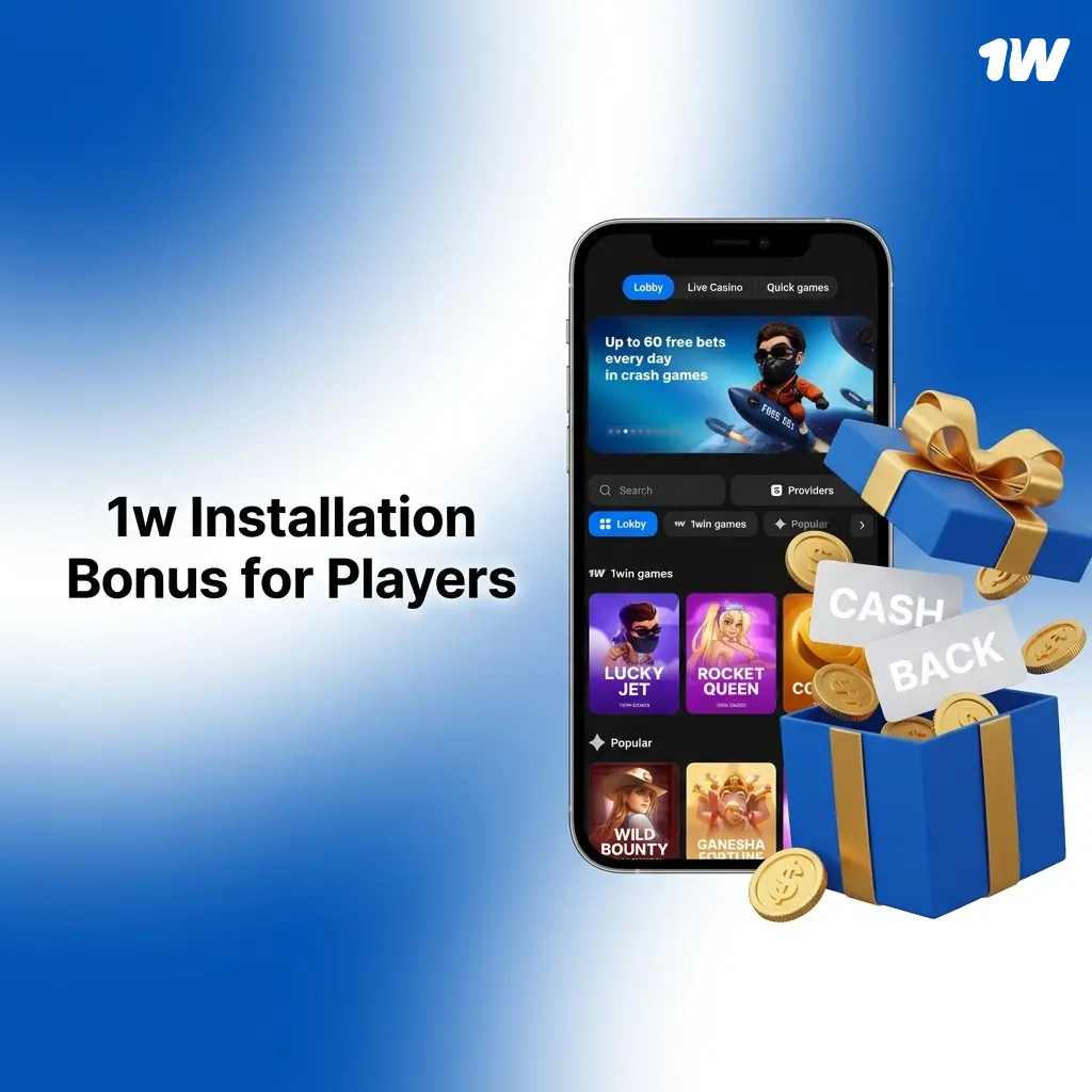 1w Casino welcome bonus table showing 600% up to 900 USD plus 500 Free Spins across four deposits
