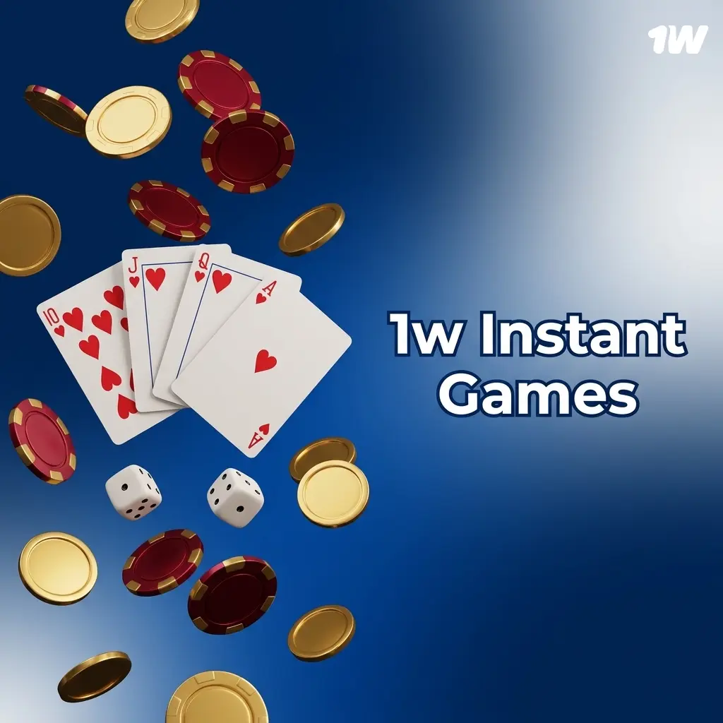 1w instant games including Crash, Plinko, Mines, Fast Lottery, Keno, and Hi-Lo for quick rounds under one minute
