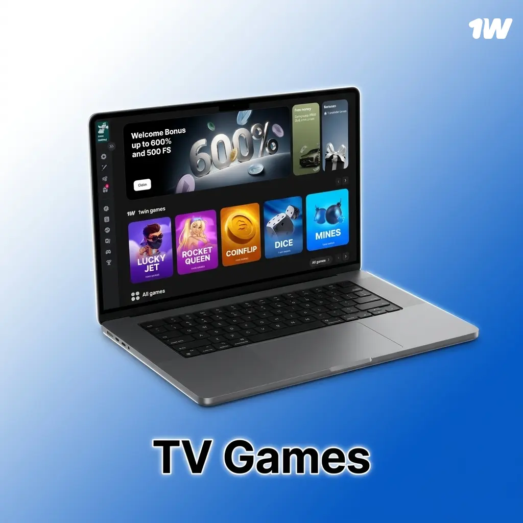 Live TV game shows on 1win featuring wheel games, lottery, dice, bingo, and live presenters with real-time wagering