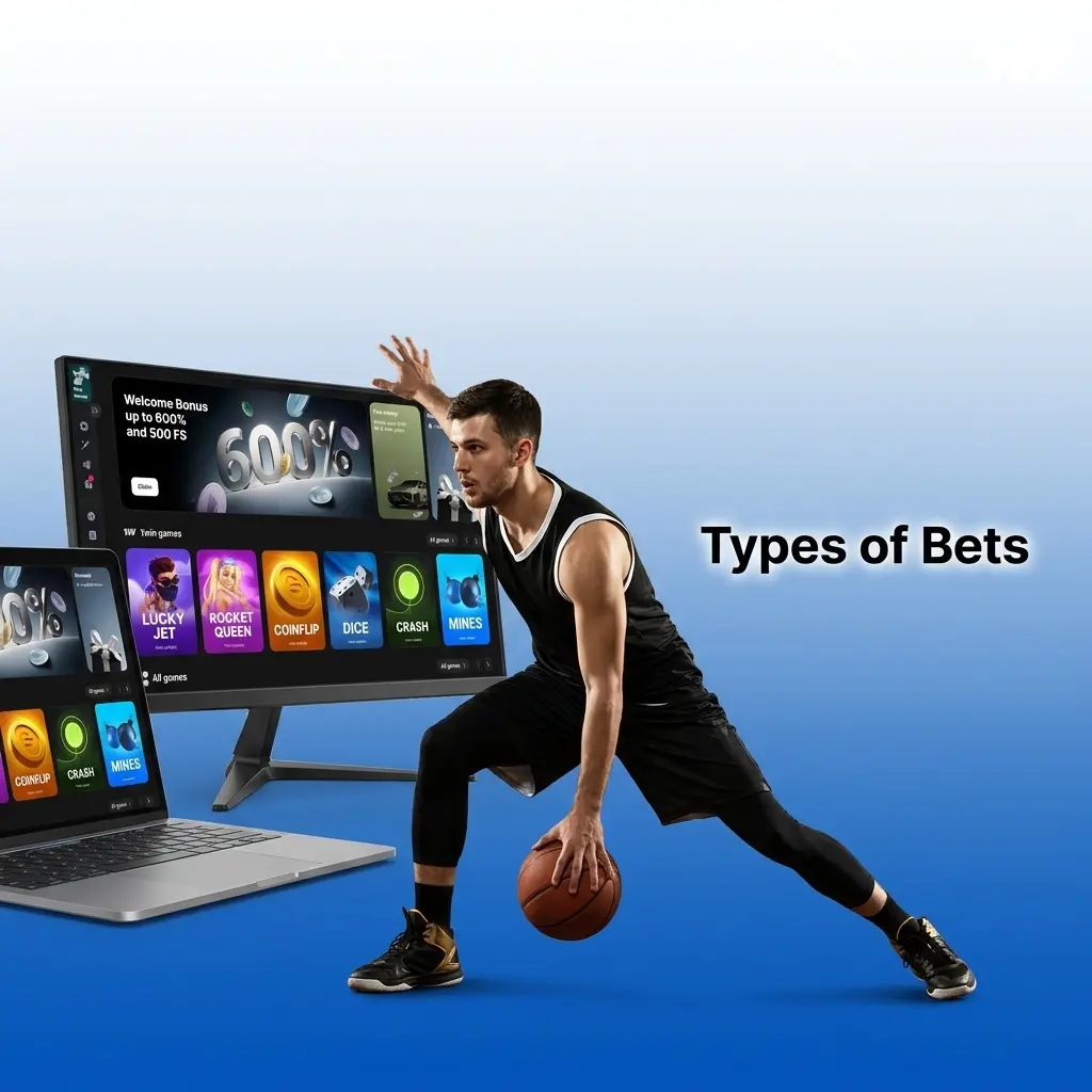 1xbet betting types explained single parlay accumulator and system bets for sports and esports markets