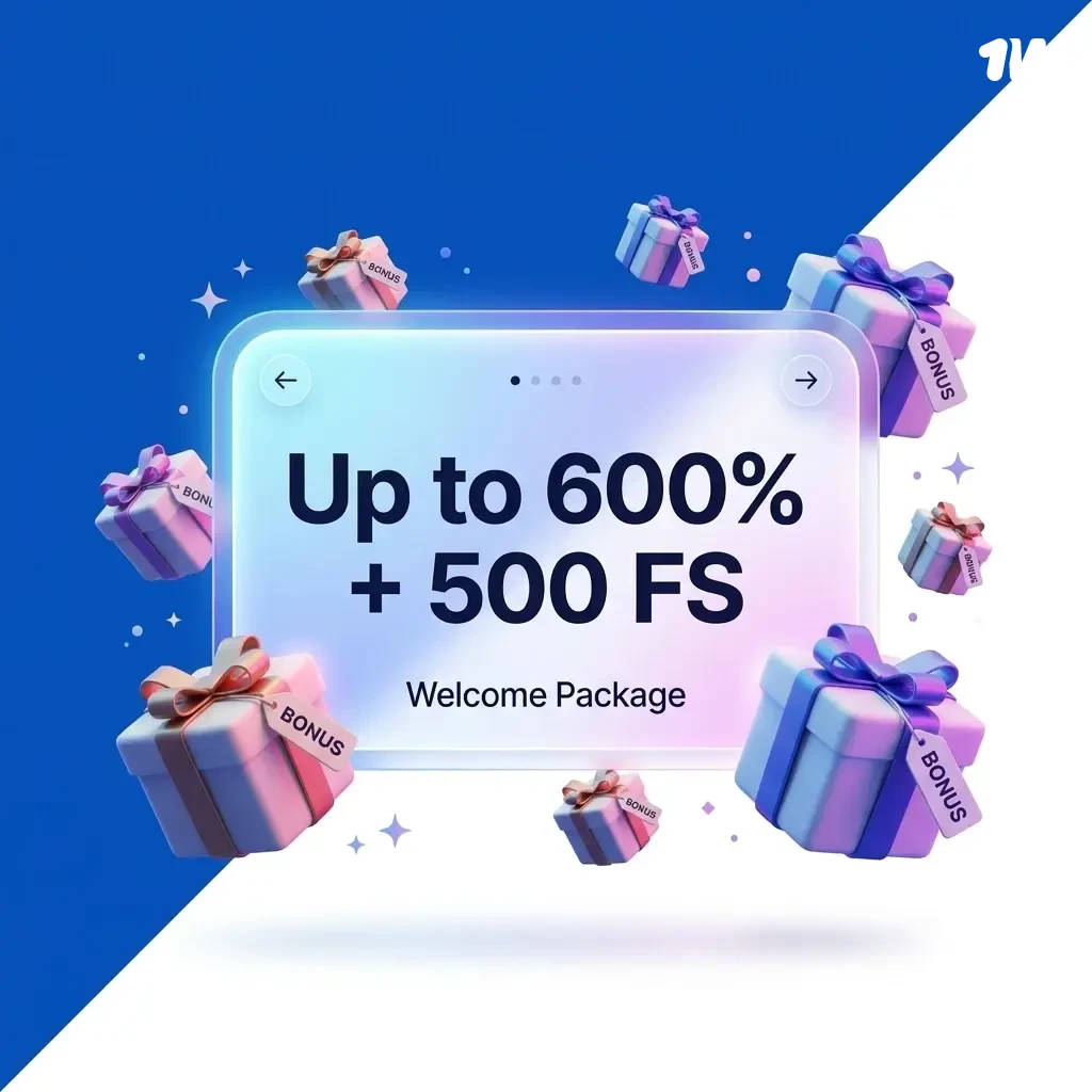 1w welcome bonus for European players offering up to 600% plus 500 Free Spins across sportsbook and casino deposits