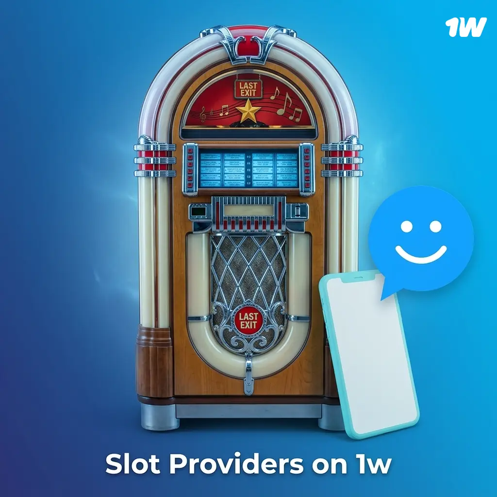 Slot provider logos on 1w including Pragmatic Play, Play'n GO, NetEnt, Hacksaw Gaming and more